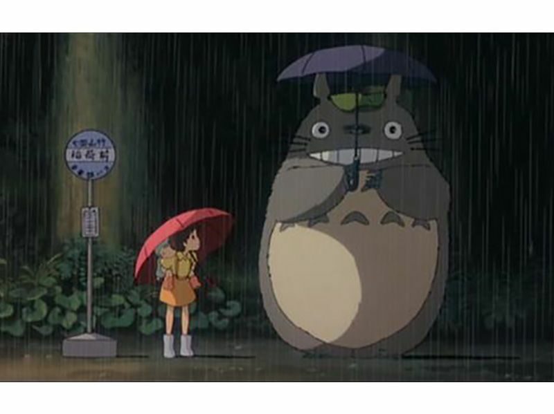 Totoro sous la pluie