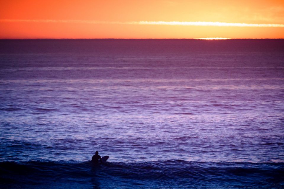 Coucher de soleil en mer