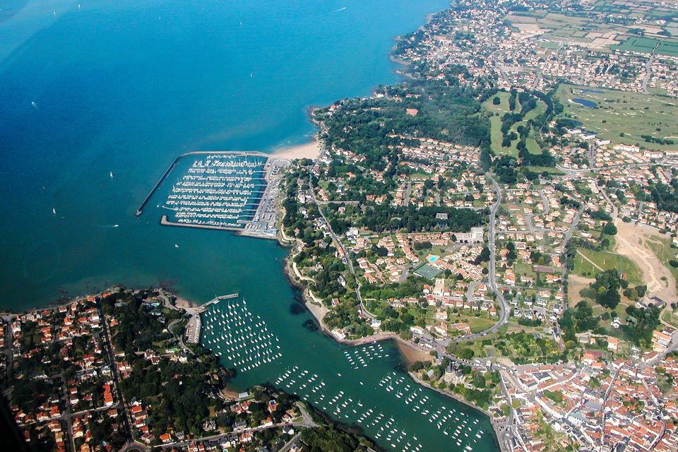 Vue aérienne sur Pornic