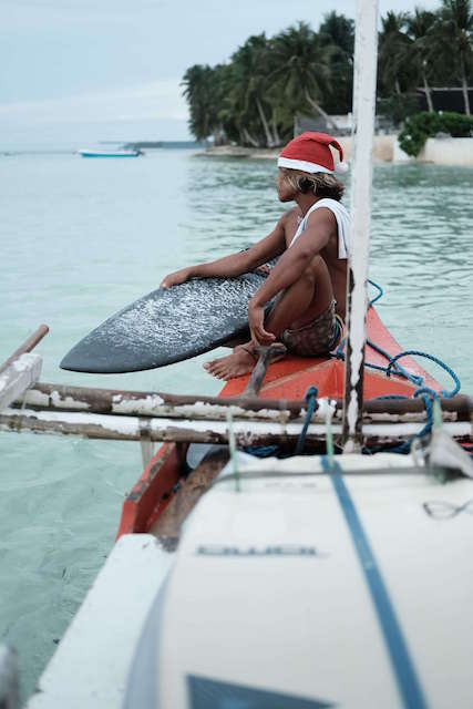 Session de surf de Noël