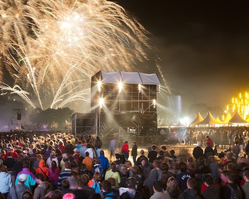 Feu d'artifice au festival des Vieilles Charrues