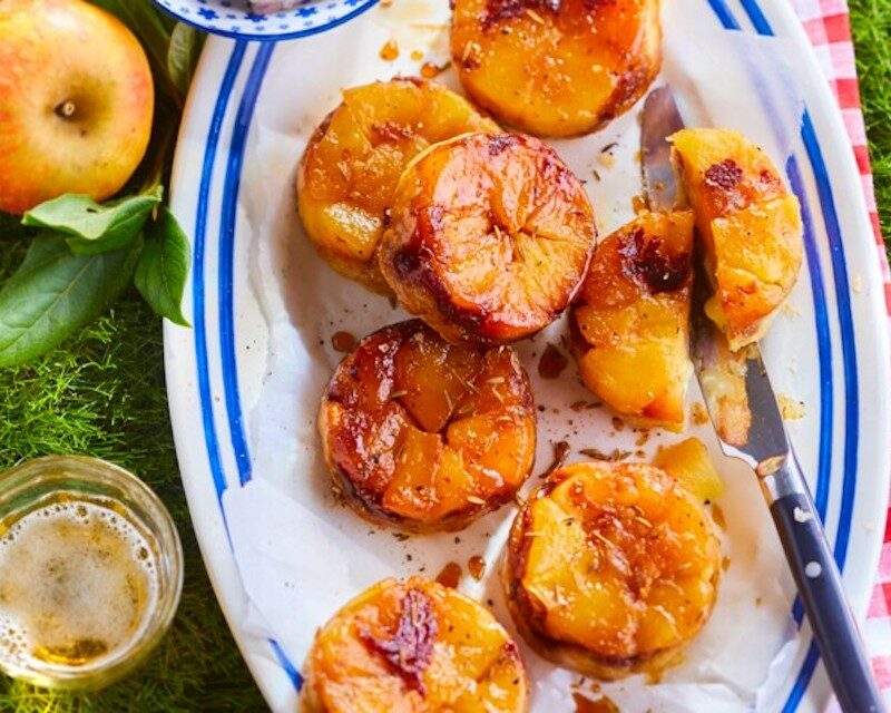 Petites tartes tatin pomme et andouille