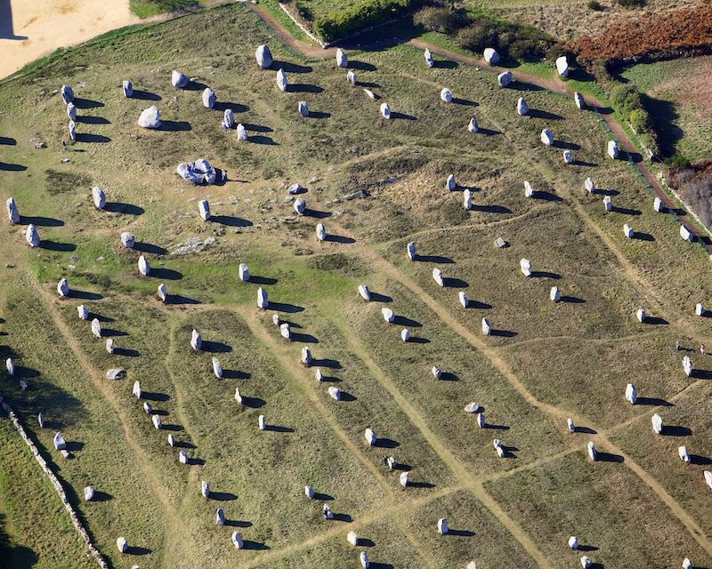 Les alignements de Carnac vus du ciel