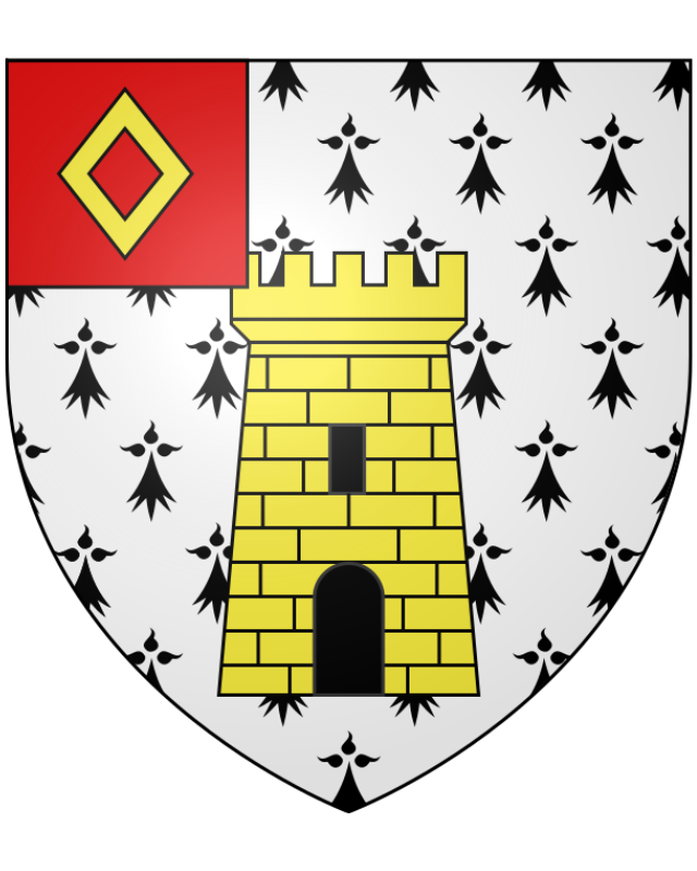 Le blason de la commune de Sainte-Brigitte