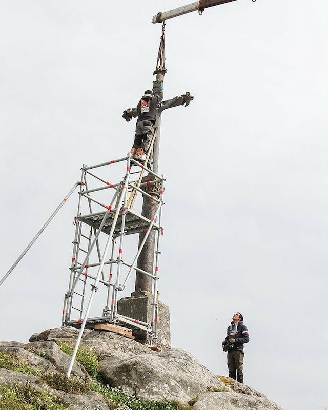 Reconstruction du Calvaire de Croas-ar-Rheun à Portsall