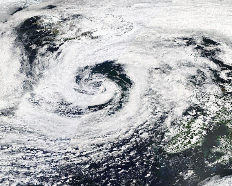 La tempête Alex vue du ciel