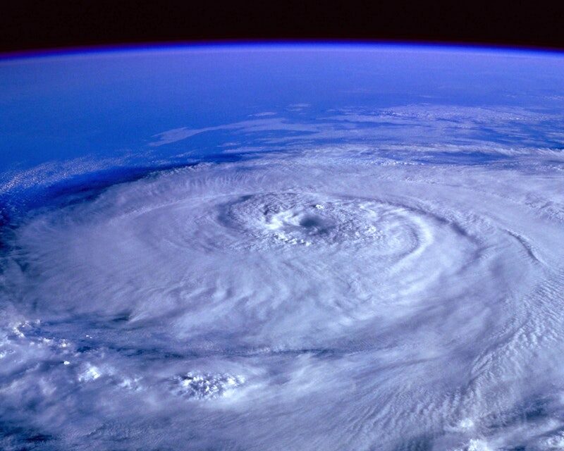 Une tempête vue du ciel