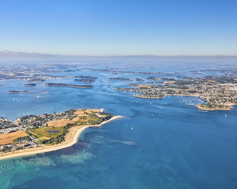 Vue aérienne sur la Presqu'île de Rhuys