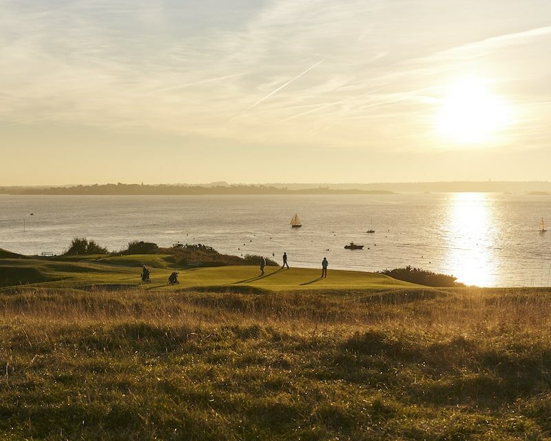 Coucher de soleil sur le golf de Dinard