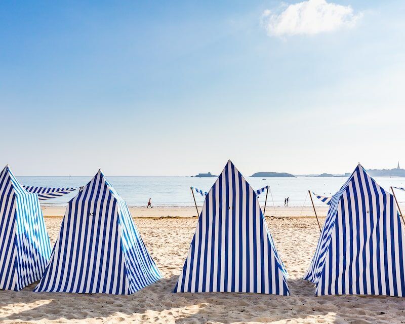 Les cabanes de plage de Dinard